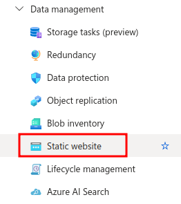 Static website image